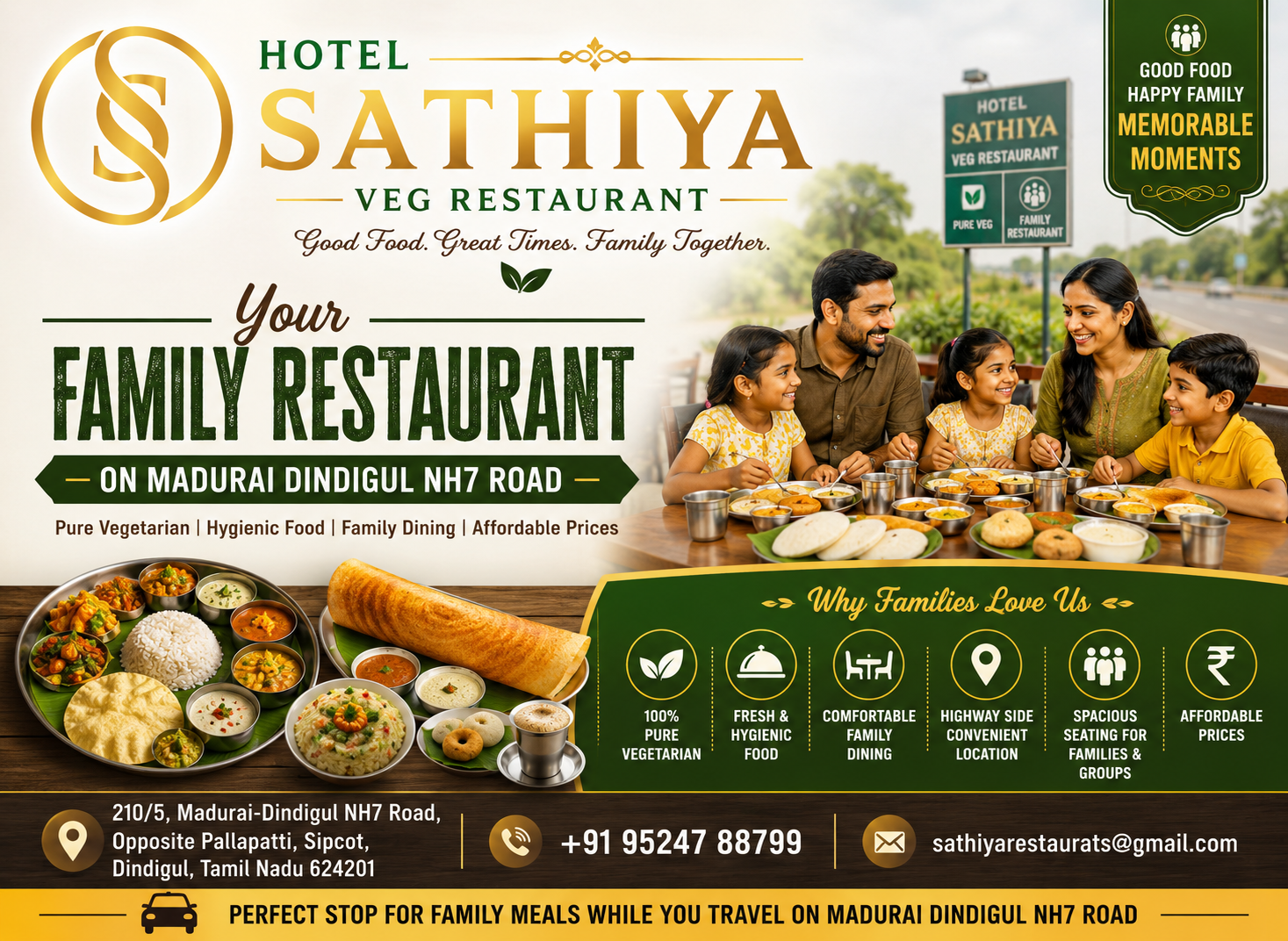 Family Restaurant on Madurai Dindigul NH7 Road 